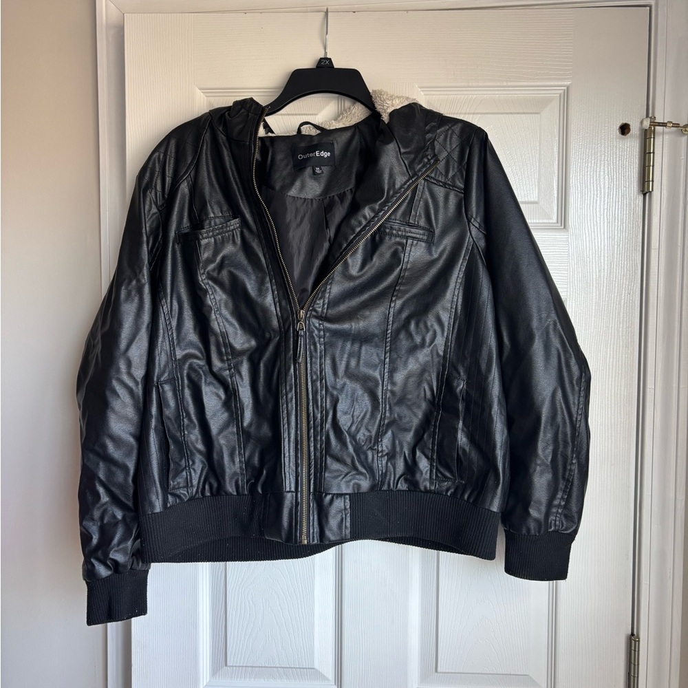 Outer Edge Black Bomber Jacket